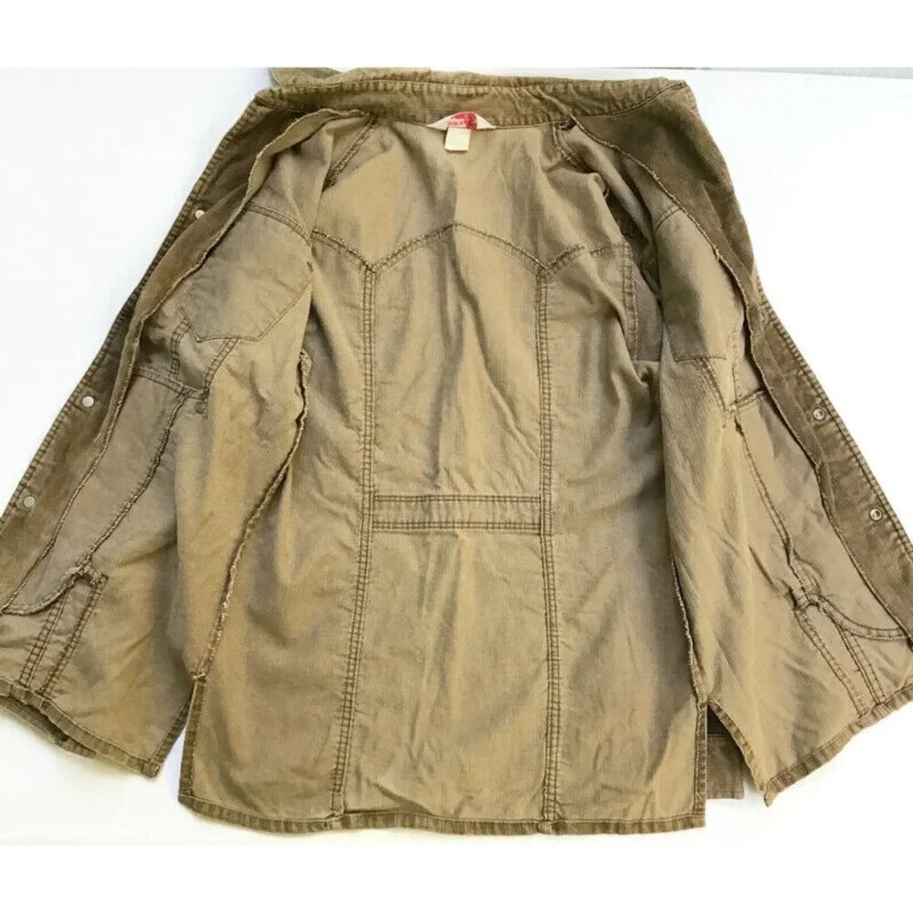 1970s Levi's Brown Corduroy Jacket Adult Medium Western Pocket Cut Yoke Vintage